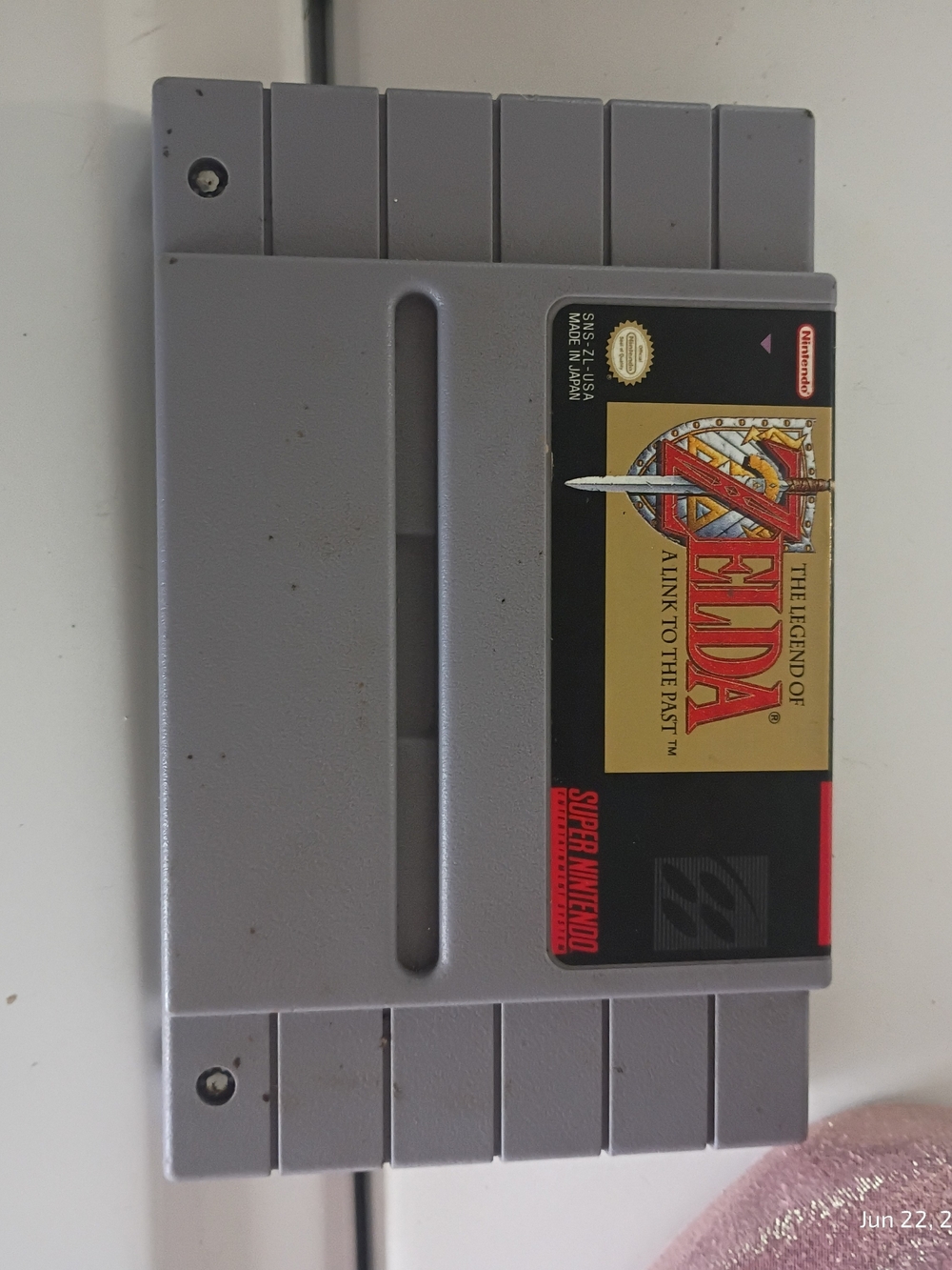 Nintendo The Legend of Zelda: A Link to the Past - Gray SNES Cartridge